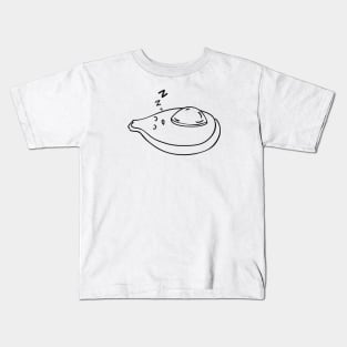 Lazy Sleeping Avocado Cute Drawing Kids T-Shirt